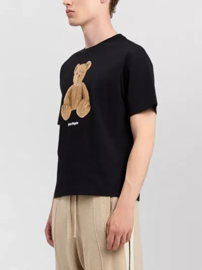 Palm Angels Men Black Bear T-shirt, Xxs Luxury T-shirts For Men Darveys
