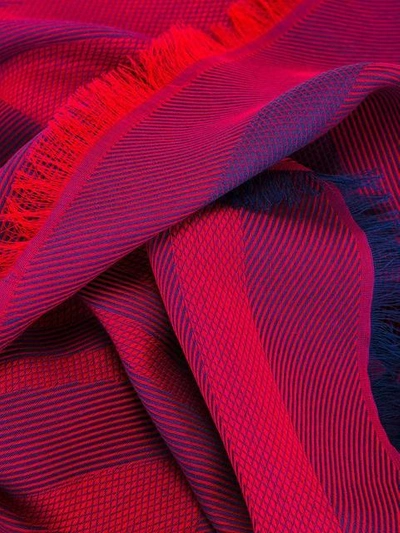 Shop Kenzo Woven Scarf In Red