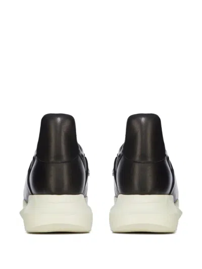 Rick Owens Burritogeth Sneakers Contrast Sole Round Toe In Black