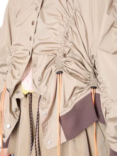 Kolor Gathered Bomber Jacket In Neutral