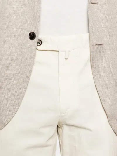 Berwich Buttoned Trousers In Neutral