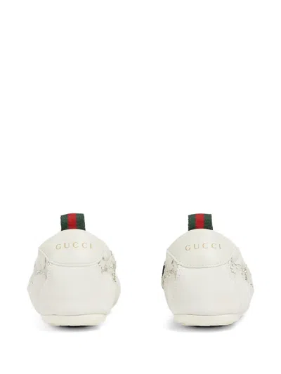 Gucci Shift Sneakers Embroidered Accents Low Top Sole In Neutral