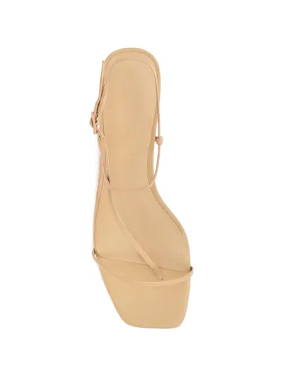 Studio Amelia Cross Front Sandals In Neutral