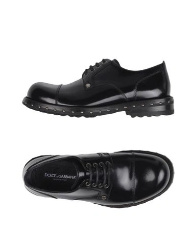 Dolce & Gabbana Laced Shoes In Black