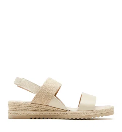 La Canadienne Rowena Leather Espadrille Wedge Sandals In Multi