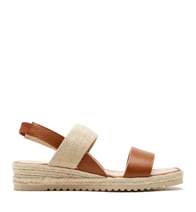 La Canadienne Rowena Leather Espadrille Wedge Sandals In Multi