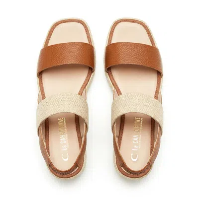 La Canadienne Rowena Leather Espadrille Wedge Sandals In Multi