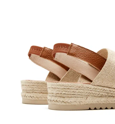 La Canadienne Rowena Leather Espadrille Wedge Sandals In Multi