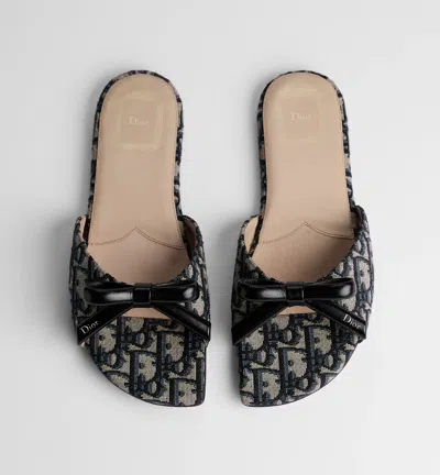 Dior Bow Slide In Blue
