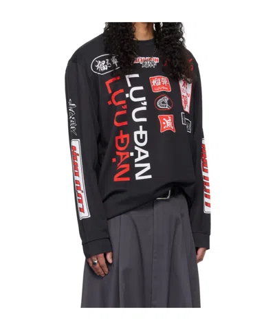 Lu'u Dan Oversized Long-sleeved T-shirt In Black