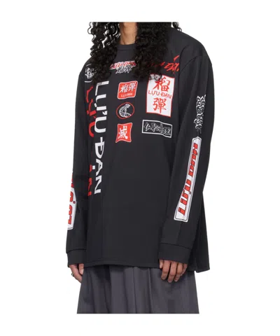 Lu'u Dan Oversized Long-sleeved T-shirt In Black
