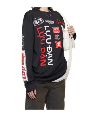 Lu'u Dan Oversized Long-sleeved T-shirt In Black