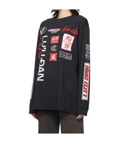 Lu'u Dan Oversized Long-sleeved T-shirt In Black