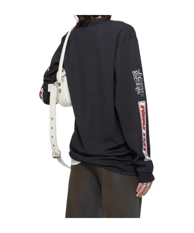 Lu'u Dan Oversized Long-sleeved T-shirt In Black