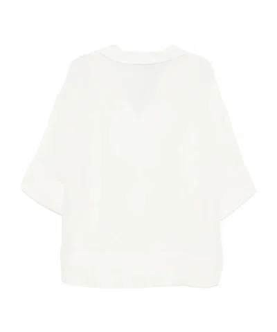 Eleventy V-neck Blouse In White