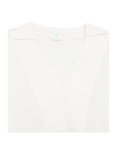 Eleventy V-neck Blouse In White