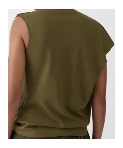 Jacquemus Asymmetrical Draped Top In Blue