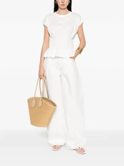 Maje Ruffled Top In White