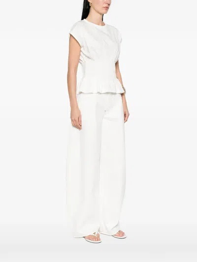 Maje Ruffled Top In White