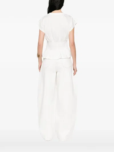 Maje Ruffled Top In White