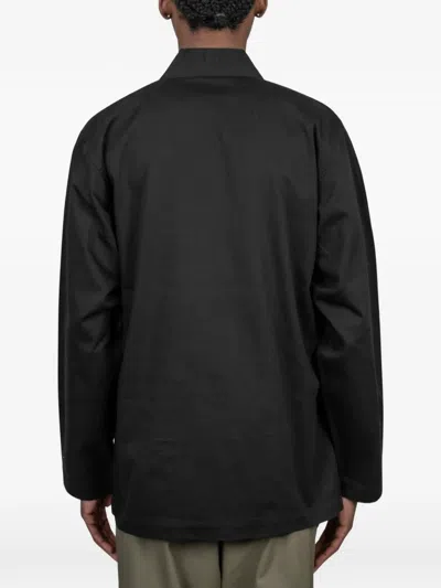 Universal Works Wrap-front Kimono In Black