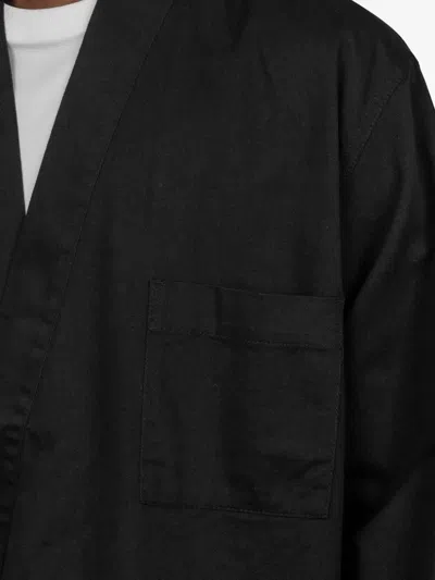 Universal Works Wrap-front Kimono In Black