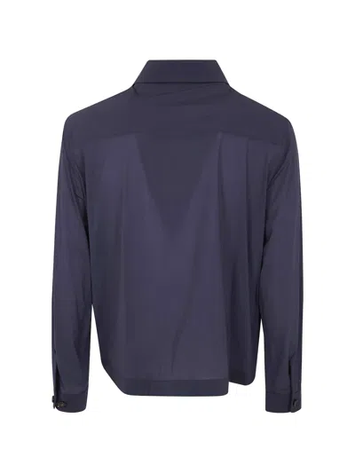 Moorer Buttoned Pocket Jacket In Blue