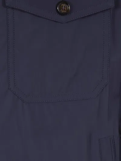 Moorer Buttoned Pocket Jacket In Blue