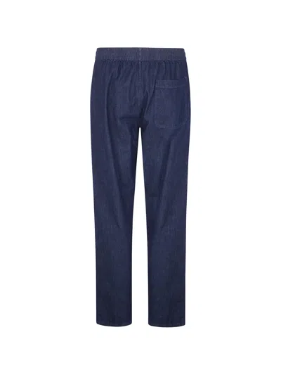 Aspesi Elasticated Trousers In Blue