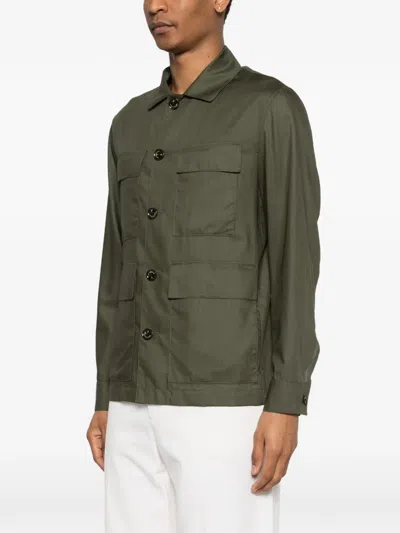 Montecore Buttoned Pocket Jacket In Green