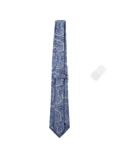Etro Paisley-pattern Silk Tie In Neutral
