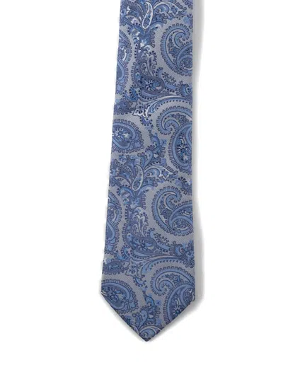 Etro Paisley-pattern Silk Tie In Neutral