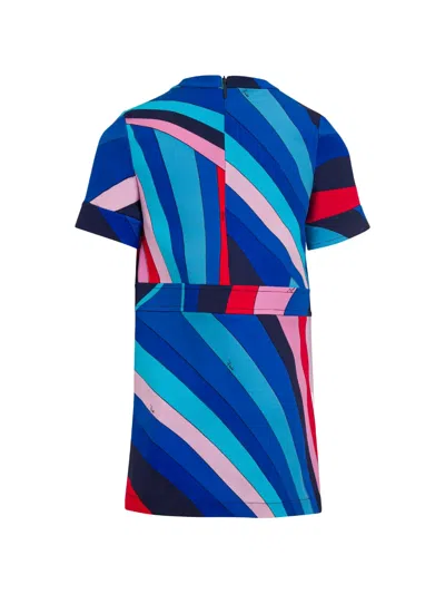 Pucci Junior Patterned Short-sleeve Dress In Multi