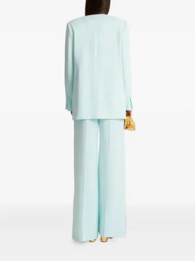 Alberta Ferretti Double-breasted Blazer In Blue