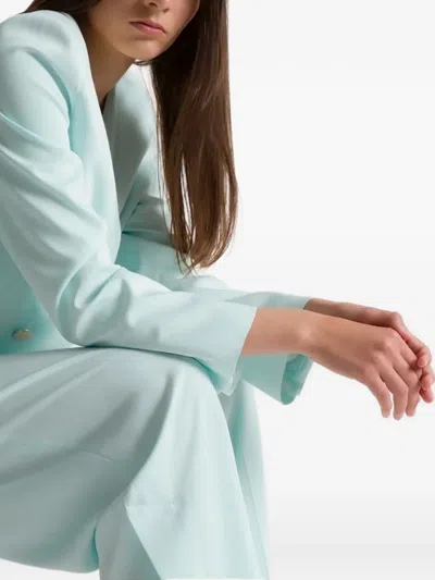 Alberta Ferretti Double-breasted Blazer In Blue