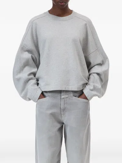 Closed Gathered Sweatshirt In Gray