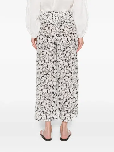 Weekend Max Mara Nirvana Floral-pattern Trousers In Multi