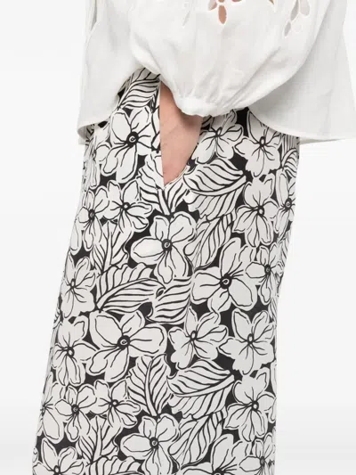 Weekend Max Mara Nirvana Floral-pattern Trousers In Multi