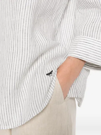 Weekend Max Mara Panetto Striped-pattern Shirt In Blue