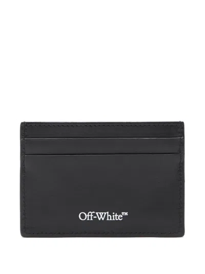Off-white Logo-print Leather Card Case In Pattern