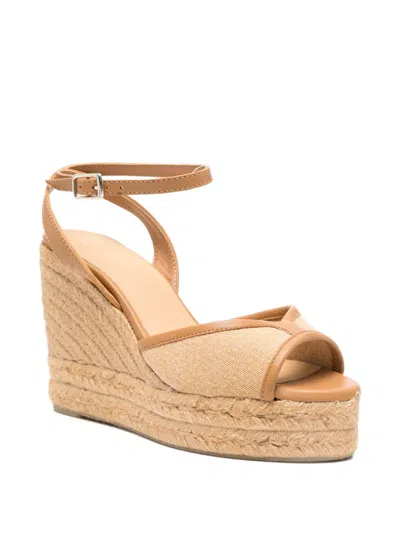 Castaã±er Ankle Strap Wedge Espadrilles In Multi