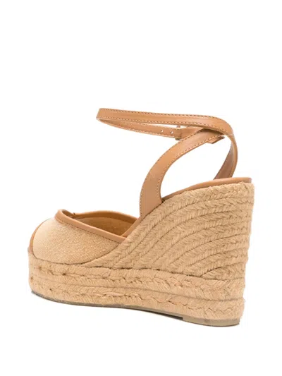 Castaã±er Ankle Strap Wedge Espadrilles In Multi