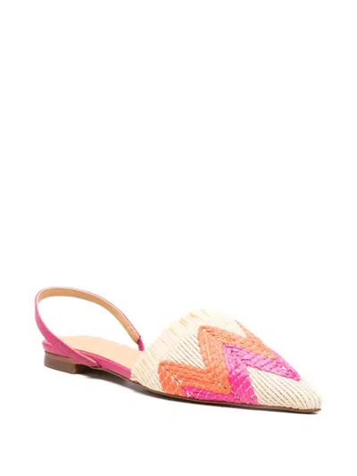 Castaã±er Berta Fringed Flat Pumps In Multi