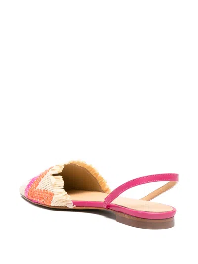 Castaã±er Berta Fringed Flat Pumps In Multi