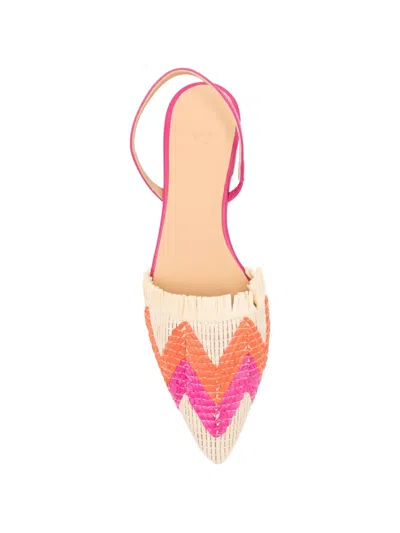 Castaã±er Berta Fringed Flat Pumps In Multi