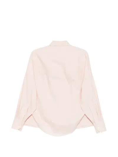 Plan C Buttoned Long-sleeve Shirt In Pink