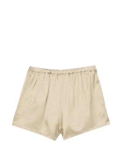 N°21 Elasticated Tailored Shorts In Neutral