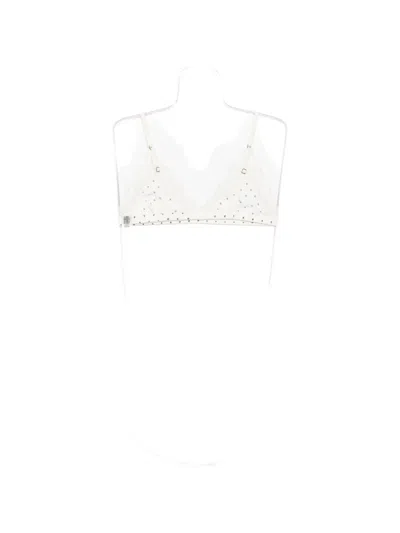 Rotate Birger Christensen Lace Triangle Bra In White