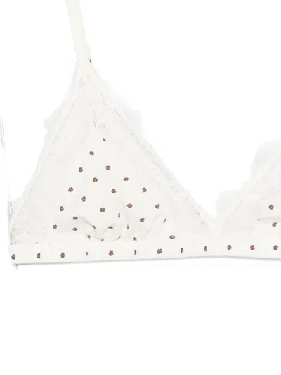 Rotate Birger Christensen Lace Triangle Bra In White