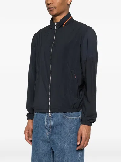 Moorer Prestwick Zip Jacket In Blue